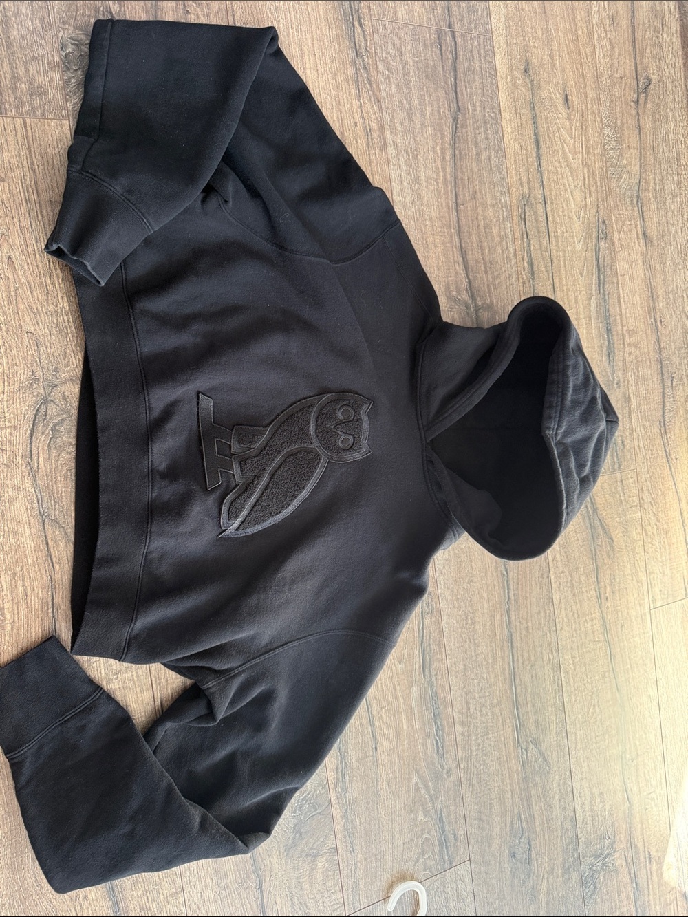 OVO Octobers Very Own, Black Hoodie with Embossed Owl Logo